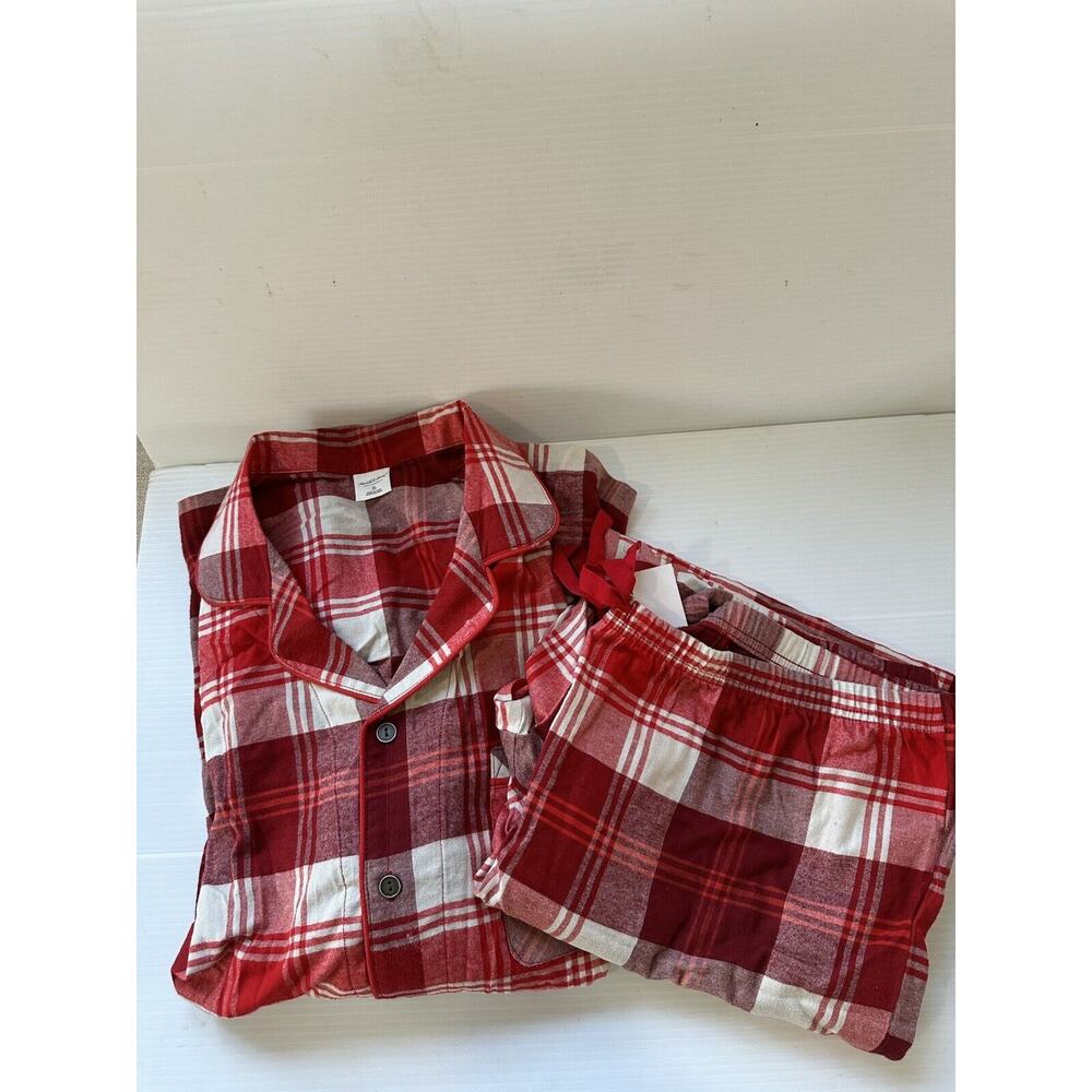 Hearth & Hand Magnolia Mens Red Plaid Flannel Pajama Set XL